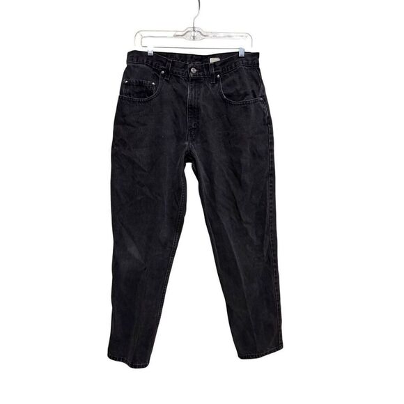 Vintage Levis 545 Jeans 32 X 30 90s Dark Wash Straight Loose Black Brown Tab Y2K - Picture 1 of 8